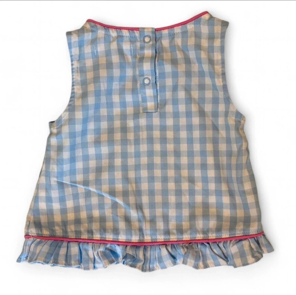 Blue Gingham Ruffle Tank - Picture 5 of 5